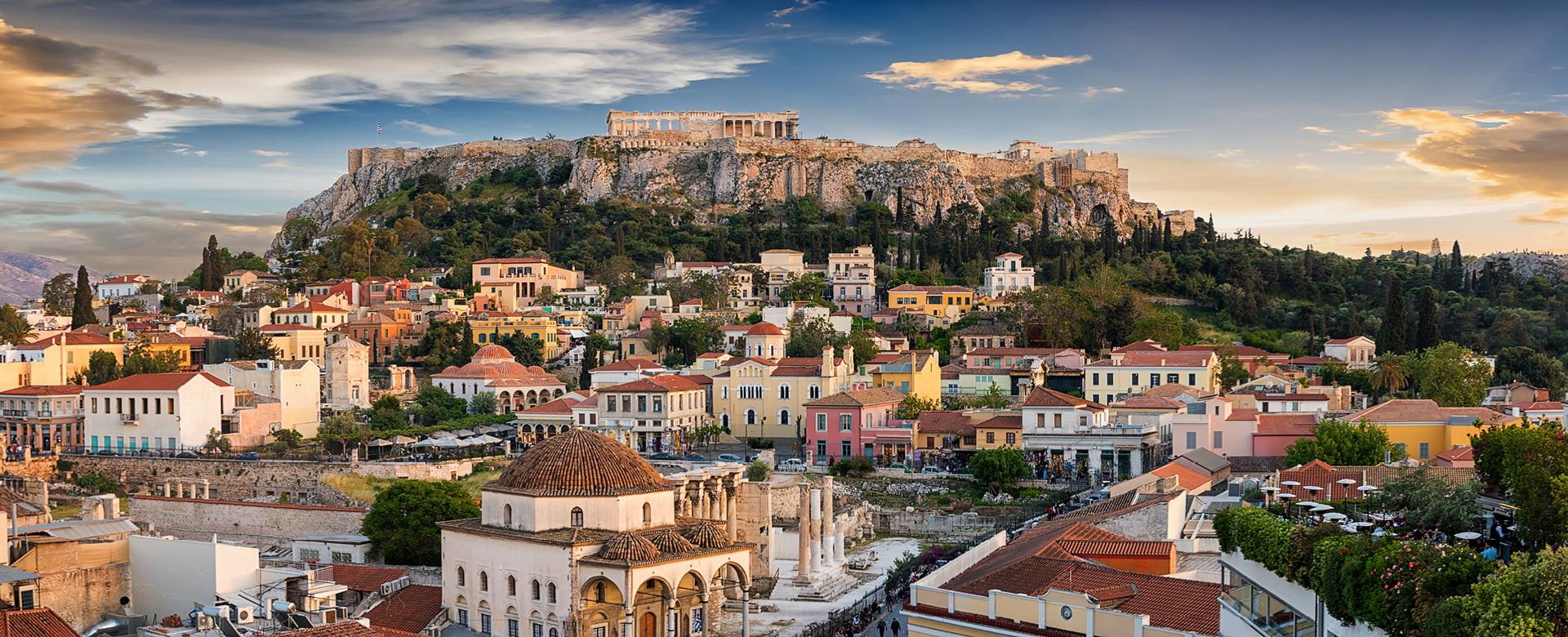 Panorame Blick auf die Akropolis